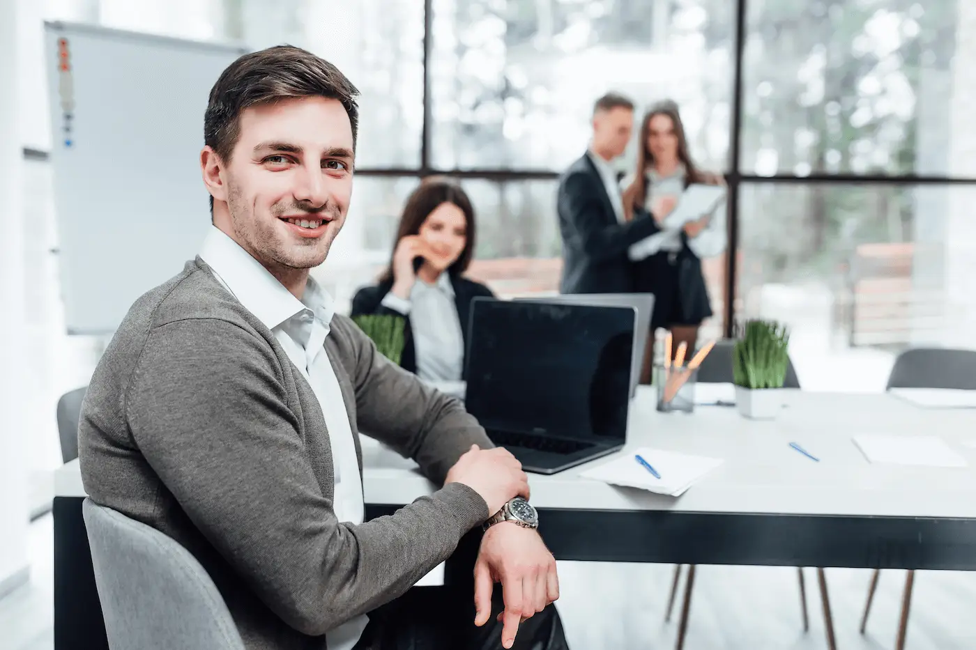Professional in a modern office